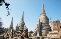  ??  ?? Stunning stupas still stand at Thailand’s former capital, Ayutthaya.