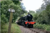  ?? ?? GWR 4-6-0 No. 4953 Pitchford Hall climbs the gradient away from North Weald during the Epping Ongar Railway’s autumn steam gala last year. OWEN HAYWARD