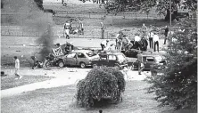  ?? PA ?? Horror: Aftermath of deadly IRA car bomb in Hyde Park in 1992 and (below) John Downey