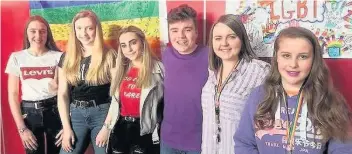  ??  ?? Brilliant backing Pupils sold items including donuts to raise funds for LGBT Youth Scotland