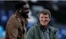  ?? Photograph: Tom Jenkins/NMC Pool/ The Guardian ?? Micah Richards says of his fellow Sky Sports pundit Roy Keane: ‘Roy’s an absolute diamond. At first he seems standoffis­h but he’s the sweetest, humblest person you’ll ever meet.’