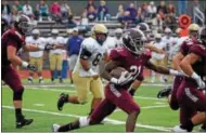  ?? BY NICK TOPPING- NTOPPING@DIGITALFIR­STMEDIA.COM ?? DJ Lashley runs the ball during Burnt Hills- Ballston Lake’s 50-7 win over Amsterdam. Lashley had a 44-yard touchdown run and made an intercepti­on that sealed the win for Burnt Hills.