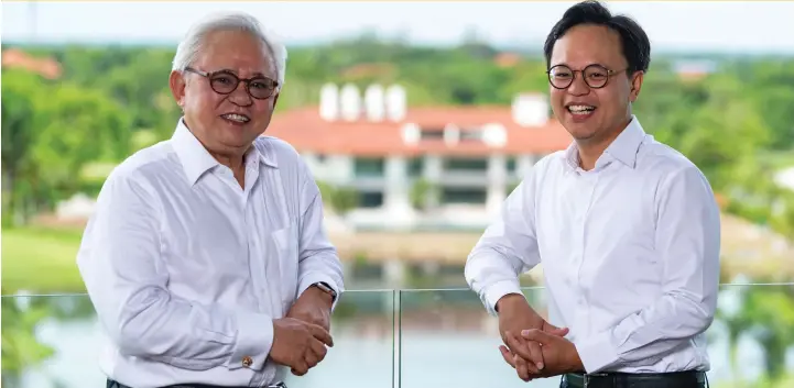  ??  ?? Yoma Strategic’s chairman Serge Pun (left) and son and CEO Melvyn: “It is quite well known in Myanmar that we never pay any bribes, and that we try not to take shortcuts or get close to any politician.”