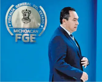  ?? ?? El fiscal de Michoacán, Adrián López, señaló a El Pelón como un posible finado