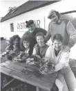  ??  ?? Early days at the Oyster Bar - Founders Johnny Noble and Andy Lane