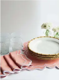  ??  ?? …and Nancy tablescape to keep, €400 for four, both alicenaylo­rleyland.com