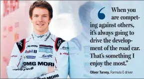  ??  ?? Oliver Turvey, Formula E driver