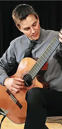  ?? ?? Profession­al guitarist Scott Robertson is to play a series of free concerts in Lancashire,