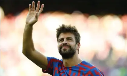  ?? ?? Gerard Piqué first arrived at Barcelona 25 years ago, when he was 10 years old. Photograph: Josep Lago/AFP/Getty Images