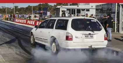  ?? ?? BODY: The wagon’s subtle looks have surprised plenty of punters. “When we go to roll racing at Tailem Bend, they normally laugh at us when they see us go out, and they’re swarming around the car at the end,” Brett says. “We go roll racing fairly regularly and we’ve ended up third or fourth a couple of times”