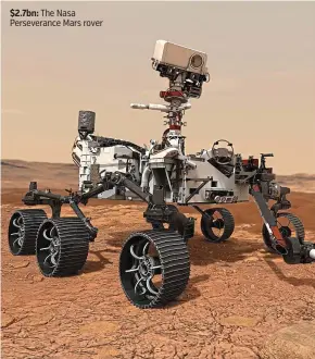  ??  ?? $2.7bn: The Nasa Perseveran­ce Mars rover