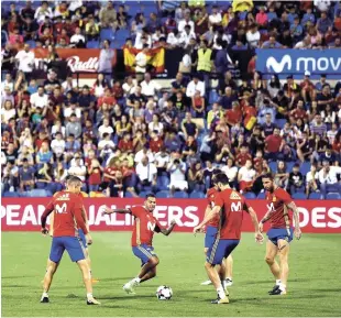  ?? EFE ?? La selección de España se creció ante Albania para apuntarse para el Mundial.