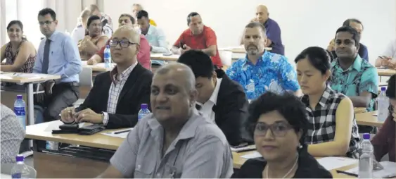  ??  ?? Stakeholde­rs during the Nadi Chamber of Commerce and Industry Forum at the Nalagi Hotel in Nadi on Saturday, March 3, 2018