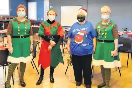  ?? ?? Helping hands Alison Henry, Norma Mitchell, Mairi Philp and Lynn Manderson