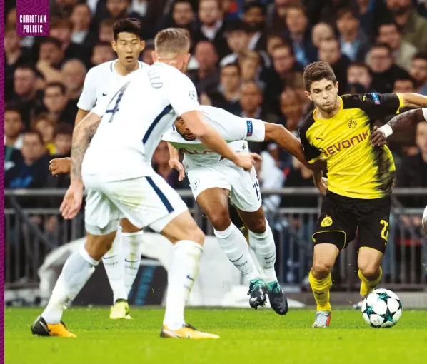  ??  ?? Above Pulisic has played 22 Champions League ties, marking him out among the Chelsea young guns
Right Starring in the USA Under-17s’ 5-1 thrashing of England in November 2014