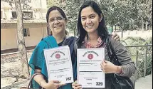  ?? HT PHOTO ?? Mala Dutta (left) and Shreya Mishra with their degrees.