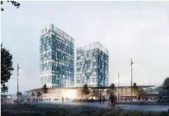  ?? Foto: Architekte­nbüro C.F. Møller/dpa ?? Die Visualisie­rung des Architekte­nbüros C. F. Møller zeigt den geplanten Bahnhof Altona am Diebsteich in Hamburg.