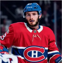  ??  ?? WELCOME TO THE SHOW Rookie Victor Mete says Montreal’s veterans helped him acclimatiz­e to the day-to-day reality of the NHL.