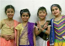  ??  ?? Students from the Shree Dance Academy. From left: Lanika Akbar, Helna Paily, Srishti Kaushik and Nutan Kaushik.