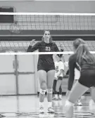  ?? SYDNEY JONES/SPECIAL TO THE POST ?? Division I Fordham commit Mila Micunovic notched 17 kills and 3 blocks in their loss to Lourdes Academy.