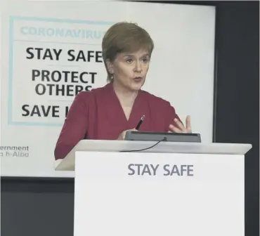  ??  ?? 0 Nicola Sturgeon’s daily press conference­s are not really ‘public health updates’ any more