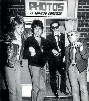  ??  ?? English punk rock band The Damned in the good old days, from left, Rat Scabies, Rick James, Dave Vanian and Captain Sensible.