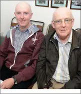  ?? Photos: John Tarrant ?? Conor Fitzpatric­k, Glenlara and Tom O’Reilly, Kilbrin attended the Cork GAA Clubs Draw in Freemount.