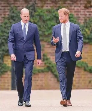  ?? Yui Muk/Associated Press ?? Britain’s Prince Harry, right, shares details of his contentiou­s relationsh­ip with his brother, Prince William, as well as other members of the royal family.