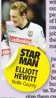  ??  ?? STAR MAN ELLIOTT HEWITT Notts
County