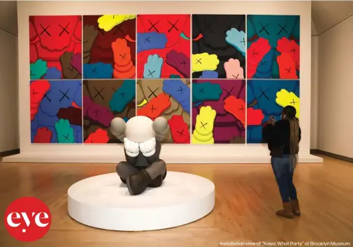  ??  ?? Installati­on view of “Kaws: What Party” at Brooklyn Museum.