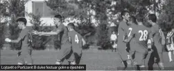  ??  ?? Lojtarët e Partizanit B duke festuar golin e djeshëm