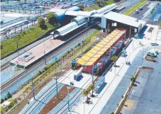  ??  ?? Drone images of the Gold Coast light rail's second stage.