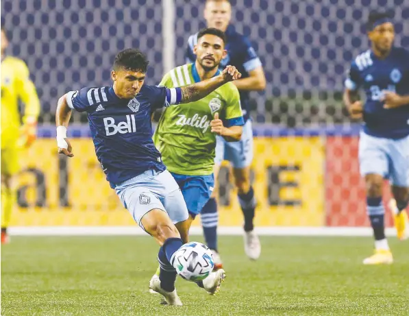  ?? USA TODAY/FILES ?? Former Whitecaps forward Fredy Montero says he's happy to be heading back to Seattle to rejoin the team he first played for in the MLS.