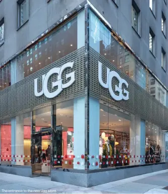  ??  ?? The entrance to the new Ugg store.