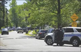  ?? KHADEJEH NIKOUYEH/AP ?? MULTIPLE LAW ENFORCEMEN­T OFFICERS were shot on Monday in east Charlotte, N.C., the Charlotte Mecklenbur­g Police Department said.