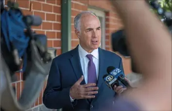  ?? Andrew Rush/Post-Gazette ?? U.S. Sen. Bob Casey, D-Pa., on whether rolling back the filibuster rule would make the Senate — which promotes itself as “the world’s greatest deliberati­ve body” — more like the House, “I think we’re already there.”