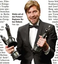  ?? Foto: dpa ?? Wohin mit all den Preisen? Regisseur Ru ben Östlund.