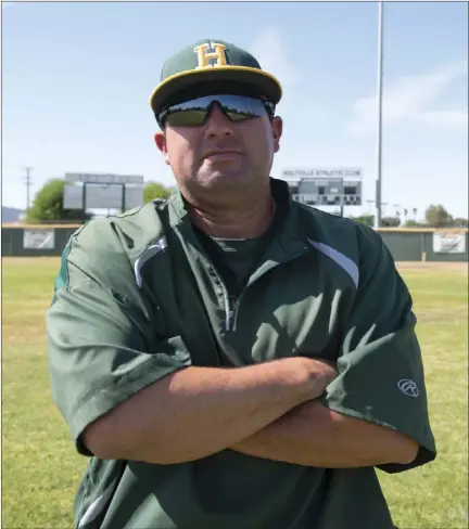  ?? OSUNA PHOTO VINCENT ?? Holtville High School baseball coach Corey Moreno is in his third season with the Vikings.