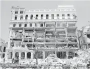  ?? ADALBERTO ROQUE/GETTY-AFP ?? Havana’s Hotel Saratoga stands in ruins Friday after a blast attributed to a gas leak.