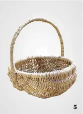  ??  ?? %) Old French wicker basket, £65, Hairsines. 5