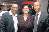  ?? Picture: BRIAN WITBOOI ?? PICTURE PERFECT: Noel, left, and Glenda Perumal and Litemba Singapi enjoyed Pioneer Slots’ 1 000 machine celebratio­n last week at the Nelson Madela Bay Stadium