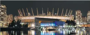  ?? ARLEN REDEKOP/ PNG ?? BC Place Stadium will host the Senators and Canucks on March 2, according to TSN.