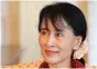  ??  ?? aung San Suu Kyi