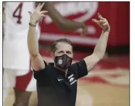  ?? (NWA Democrat-Gazette/Charlie Kaijo) ?? Coach Eric Musselman has led Arkansas to its first Top 10 ranking in The Associated Press Top 25 men’s basketball poll since the 1994-95 season when Nolan Richardson was in charge of the Razorbacks. Arkansas (21-5) finished second in the SEC this season and earned a double bye in the SEC Men’s Tournament.