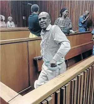  ?? / PERTUNIA MAFOKWANE ?? Sello Daniel Moahlodi was yesterday sentenced to 15 years in prison for murder and attempted murder.