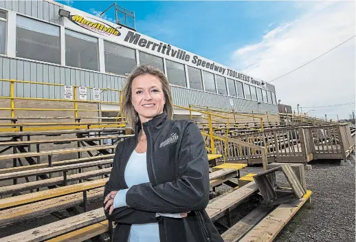  ?? BOB TYMCZYSZYN TORSTAR ?? Melissa Stevens will be the new race director at Merrittvil­le Speedway when the Thorold track’s 69th season finally gets underway.