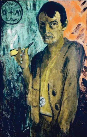  ?? Foto: Von-der-Heydt-Museum Wuppertal/Antje Zeis-Loi ?? Otto Mueller, Selbstbild­nis mit Pentagramm, um 1924