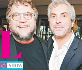  ??  ?? ●
Los directores ganadores del Óscar, Guillermo del Toro y Alfonso Cuarón