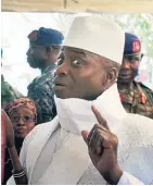  ??  ?? Yahya Jammeh went into exile under mounting internatio­nal pressure.