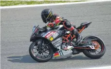  ?? FOTO: PR ?? Dominik Blersch in Aktion auf seinem Motorrad. Beim Rennen auf dem Sachsenrin­g belegt er den 7. Platz.